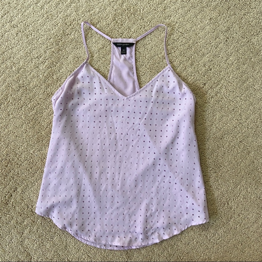 Banana Republic Womens Lilac Purple Eyelet Tank Top Sz XS